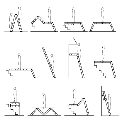 infografia escalera articulada