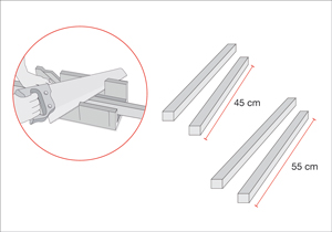 Cortes y medidas de madera para enmarcar cuadros