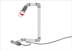 Instalacin de ampolleta en lmpara de tubos de pvc