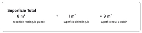 c. Superficie formada por una figura compuesta con diagonales: