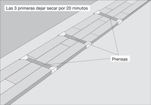 Instalacin de piso con uniones pegadas