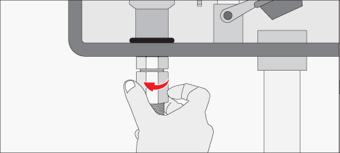 Reconectar el flexible desde la llave de paso