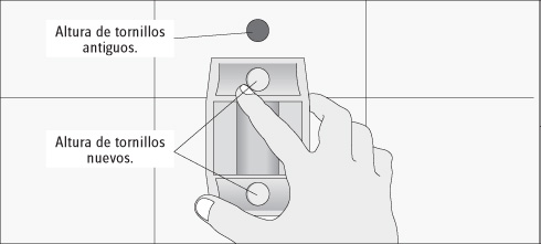 Examinar ubicacin de los tornillos